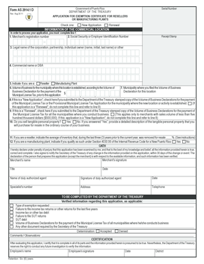 Puerto Rico Reseller Exemption Certificate Application
