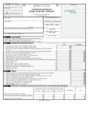Puerto Rico Partnership Informative Income Tax Return