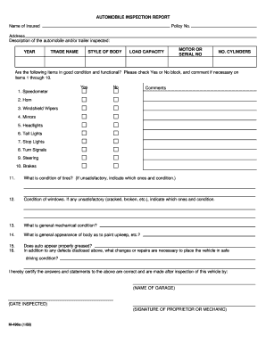Automobile Inspection Report