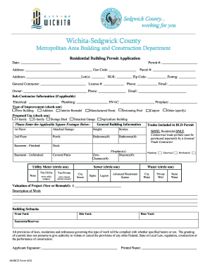 Residential Building Permit Application