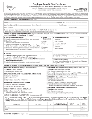 Employee Benefit Plan Enrollment Form