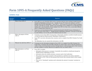 Form 1095-A FAQs