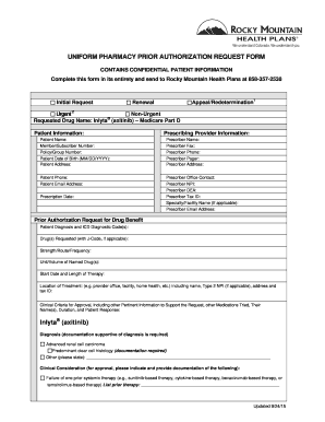 Pharmacy Prior Authorization Request Form
