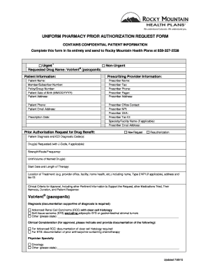Pharmacy Prior Authorization Request Form