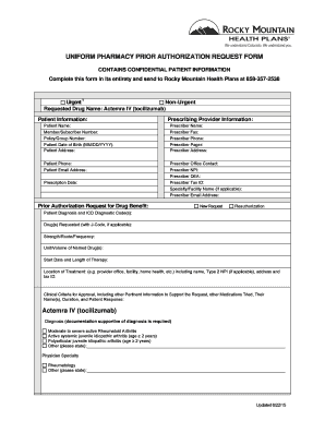 Pharmacy Prior Authorization Request Form