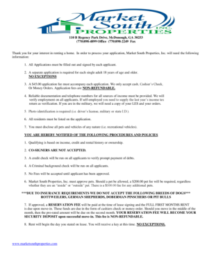 Rental Application Form