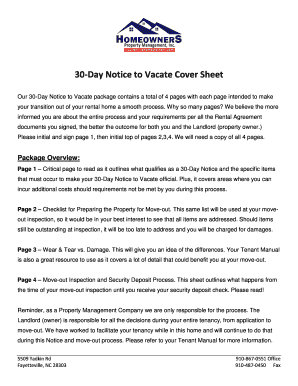 30-Day Notice to Vacate