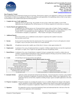 Texas Lease Credit Application