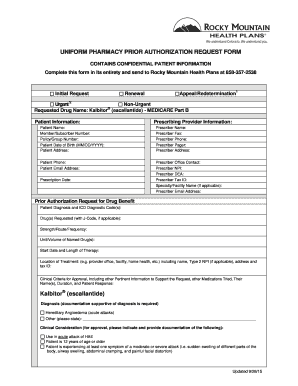 Pharmacy Prior Authorization Request Form
