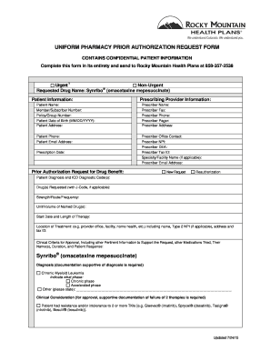 Pharmacy Prior Authorization Request Form