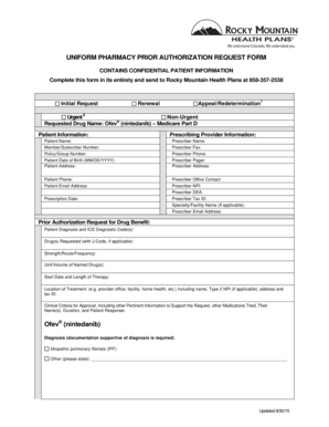 Pharmacy Prior Authorization Request Form