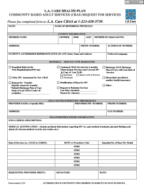 Community Based Adult Services Request Form