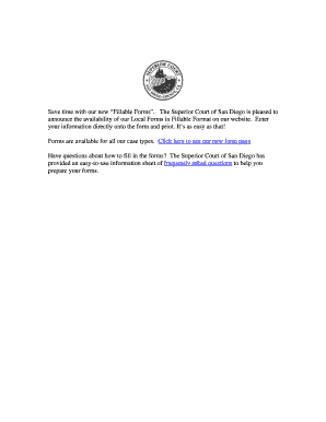 San Diego Superior Court Fillable Forms