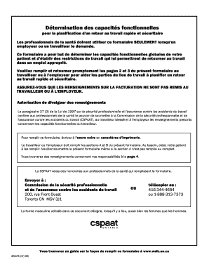 Détermination des capacités fonctionnelles pour la planification d'un retour au travail rapide et sécuritaire