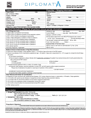 PHC Synagis Enrollment Form