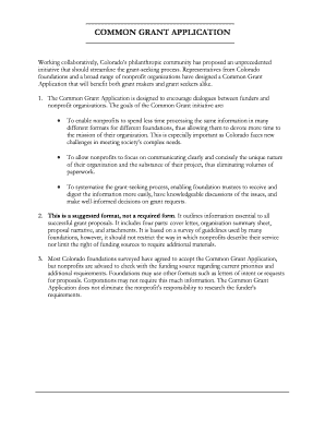 Common Grant Application
