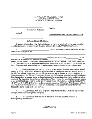 Order Appointing Guardian Ad Litem