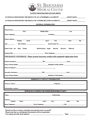 Patient Registration Form