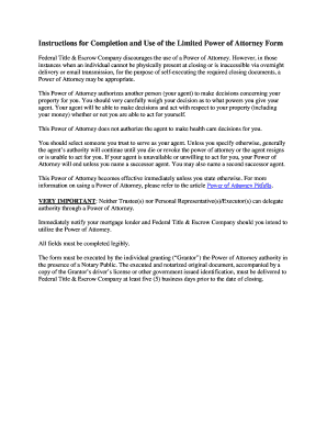 Virginia Specific Power of Attorney