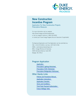 New Construction Incentive Application