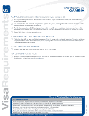 Gambia Visa Application Form
