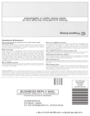 Water Heater Repair Service Enrollment Form