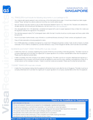 Singapore Visa Application Form 14A