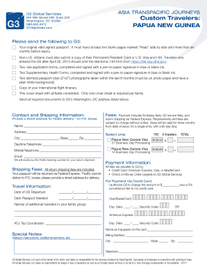 Papua New Guinea Visa Application