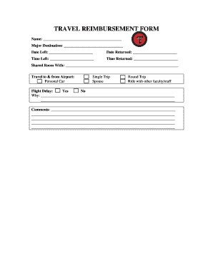 Travel Reimbursement Form