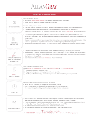 Retirement Notification Form