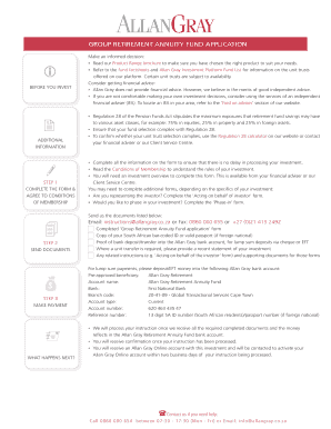 Group Retirement Annuity Fund Application
