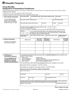 Assignment of Paramedical Practitioners Form