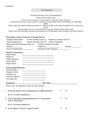 Prior Authorization for Multiple Sclerosis Agents