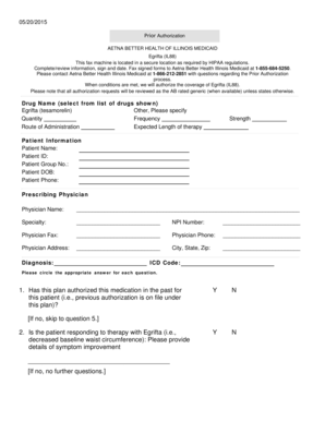 Aetna Better Health Illinois Medicaid Prior Authorization Form