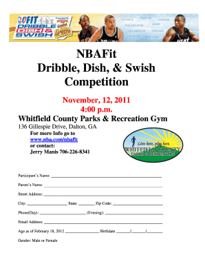 NBAFit Competition Registration Form