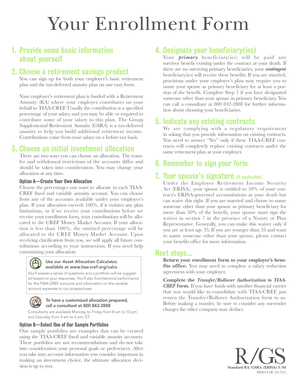 TIAA-CREF Retirement Enrollment Form