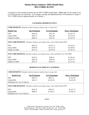 MPI COBRA Election Form