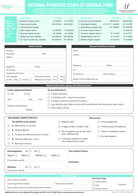 National Pigmented Lesion GP Referral Form