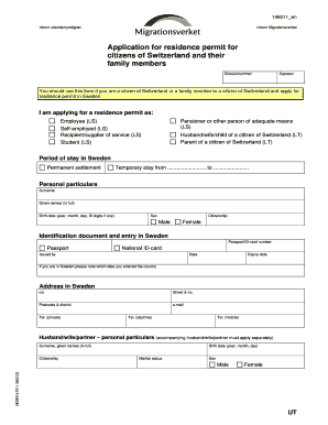 Swiss Citizen Residence Permit Application