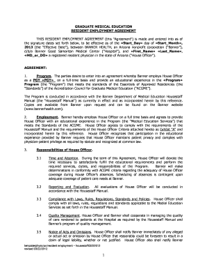 Resident Employment Agreement