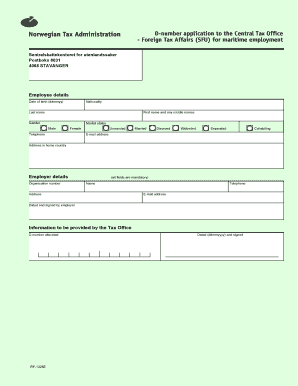 Norwegian D-Number Application for Maritime Employment