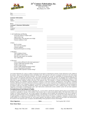 Florida Property Inspection Form