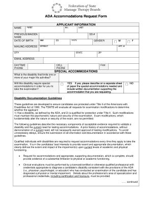 ADA Accommodations Request Form