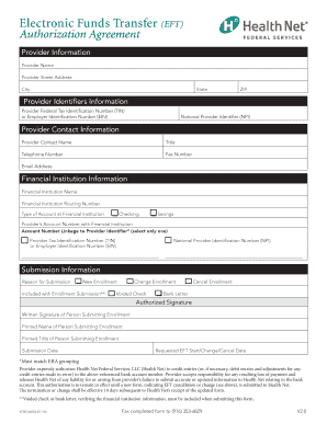 Electronic Funds Transfer Authorization Agreement