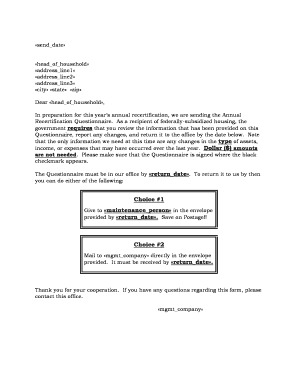 Annual Recertification Questionnaire