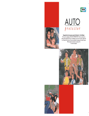 Auto Protector Insurance Proposal Form