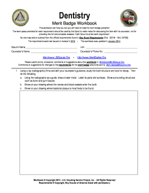Dentistry Merit Badge Workbook