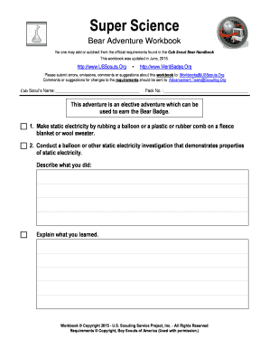 Bear Adventure Workbook
