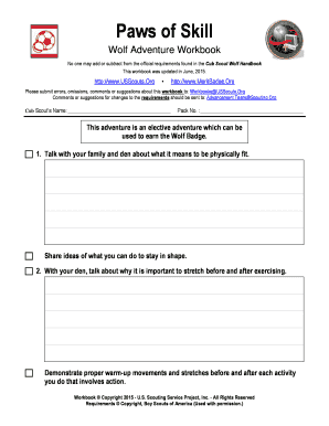 Wolf Adventure Workbook