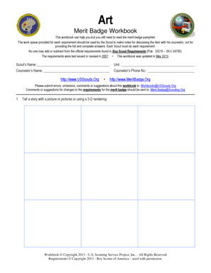 Art Merit Badge Workbook